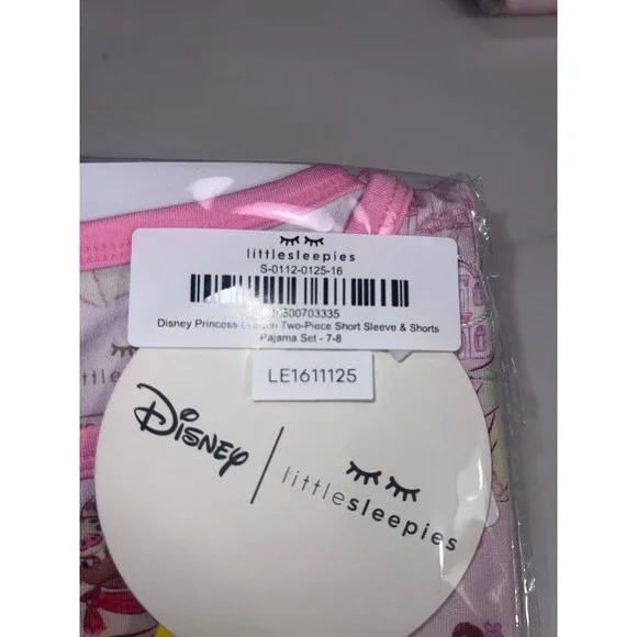 Little Sleepies Princess Garden Two Piece Short Sleeve and Shorts 7/8 - Picture 3 of 3